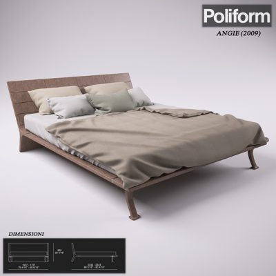 Poliform Angie Bed 3D Model