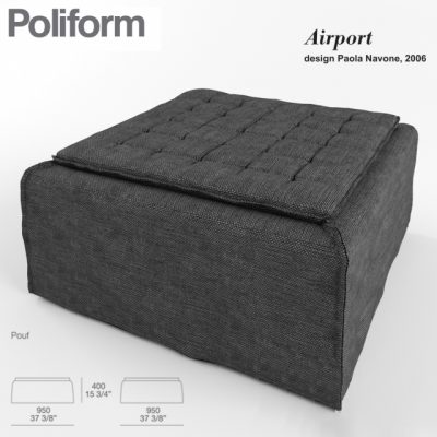 Poliform Airport Pouf 3D Model