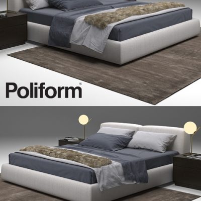 Poliform Bolton Bed 3D Model