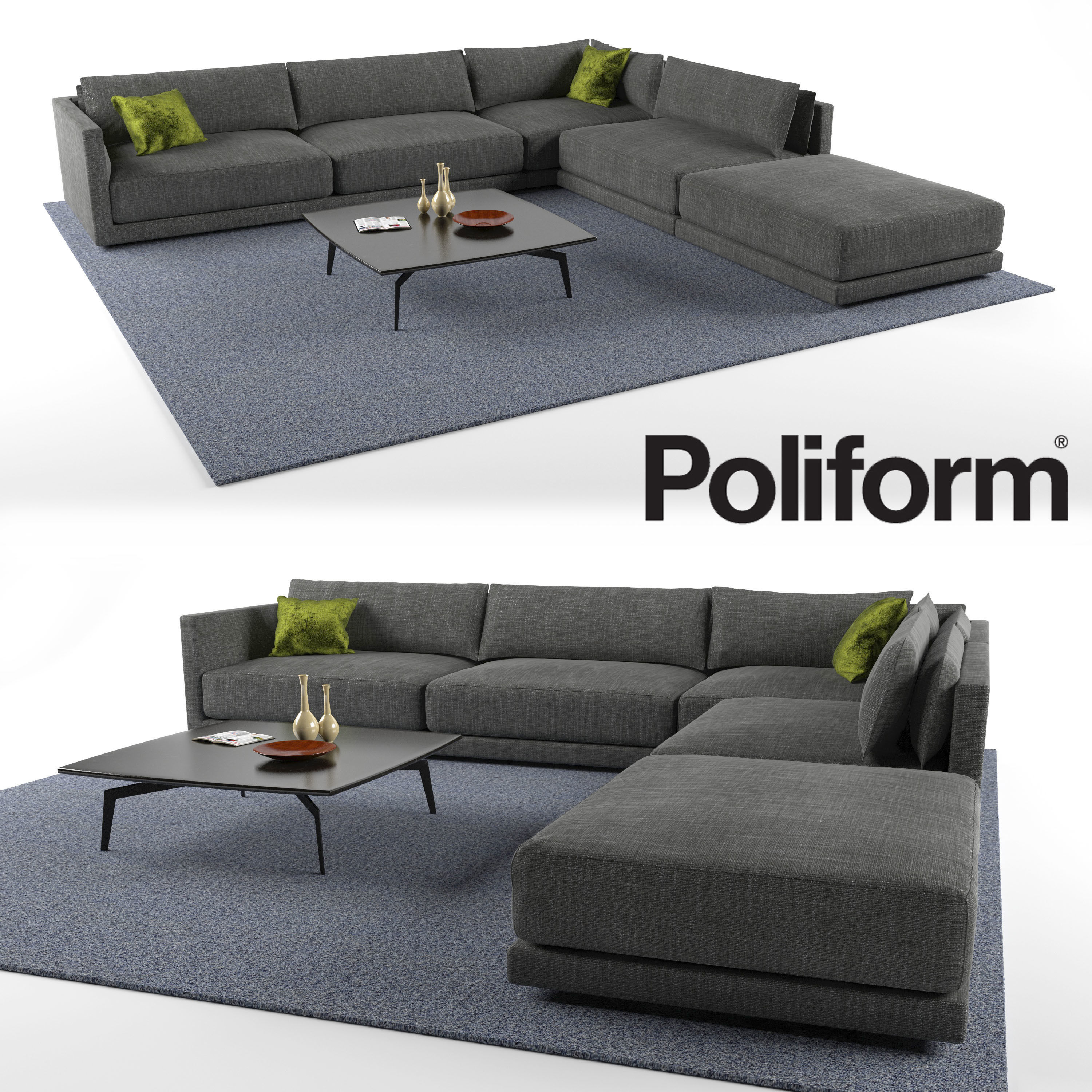 Poliform Bristol Sofa Set 02 Model