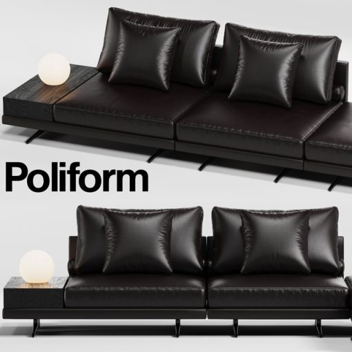 Poliform Mondrian Sofa Set-04 3D Model