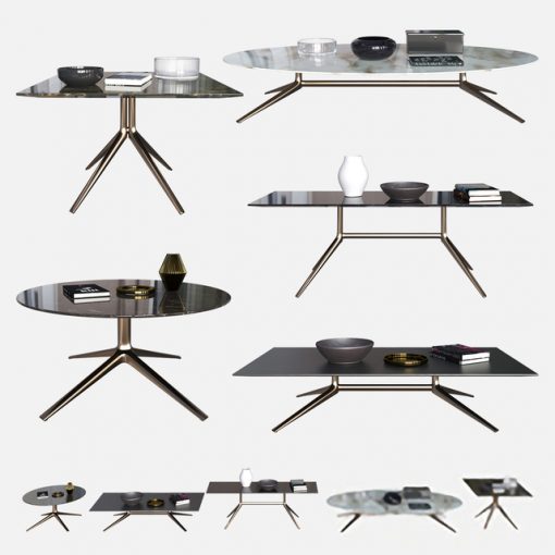 Poliform Mondrian Table Set 3D Model