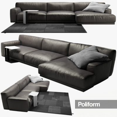 Poliform Paris Seoul Sofa Set-02 3D Model