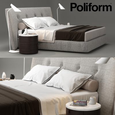 Poliform Rever Bed 3D Model