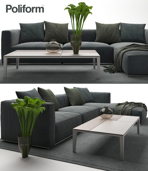 Poliform Shangai Sofa 3D Model 2