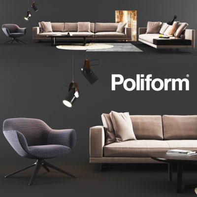 Poliform Sofa Set-03 3D Model