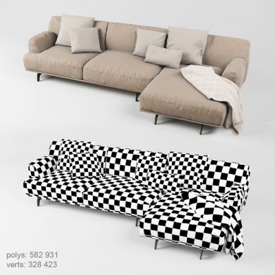 Poliform Tribeca Sofa Set-02 3D Model
