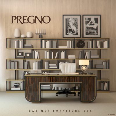 Pregno Cabinet Set 3D Model