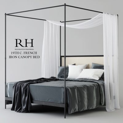 Restoration Hardware 19TH C. French Iron Canopy Bed 3D Model