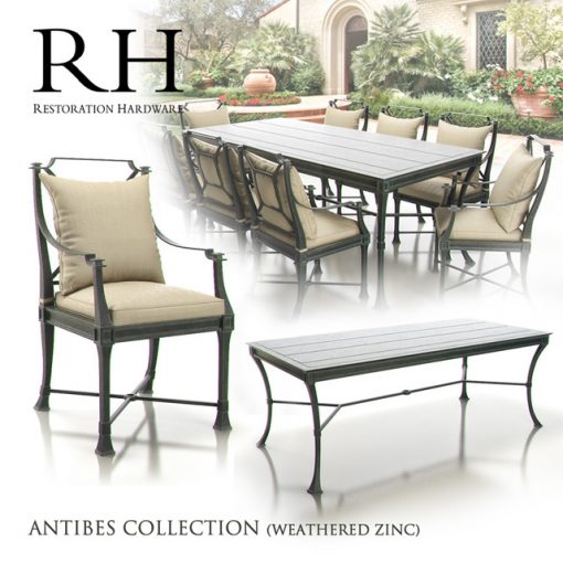 Restoration Hardware Antibes Table & Chair 3D Model