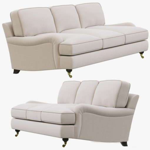 Restoration Hardware English Roll Arm Upholstered Sofa 3D Model