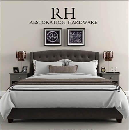 Restoration Hardware bed 3D model 1