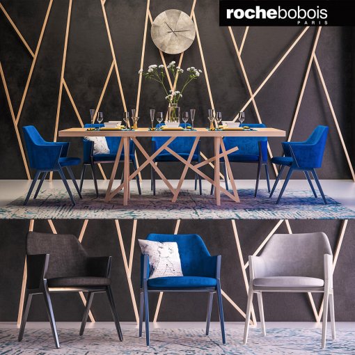 Roche bobois furniture set 3D model (3)
