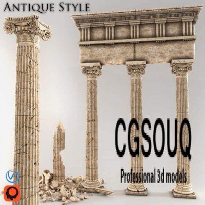 Roman Antique Style Column 3d model