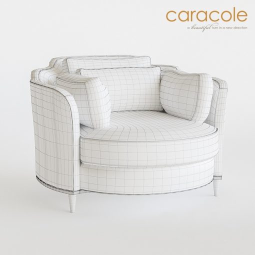 Round And Round Caracole Armchair 3D Model 2