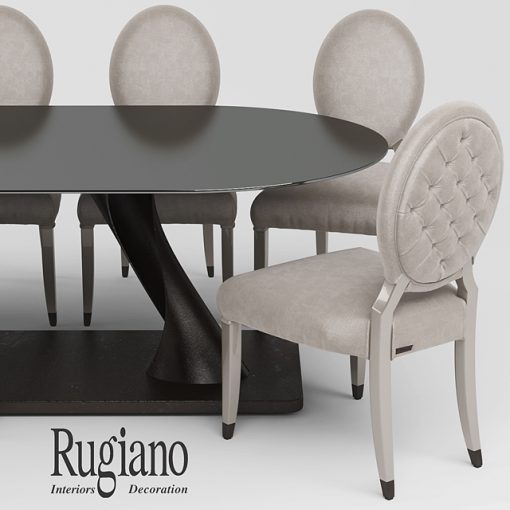 Rugiano Table & Chair 3D Model 2