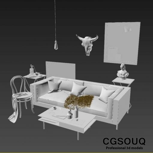 Sandro nico sofa 3D model 1
