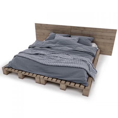Scandinavian Bed 3D Model