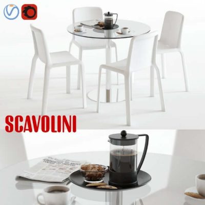 Scavolini Loop and Snow Chair Table 3D Model