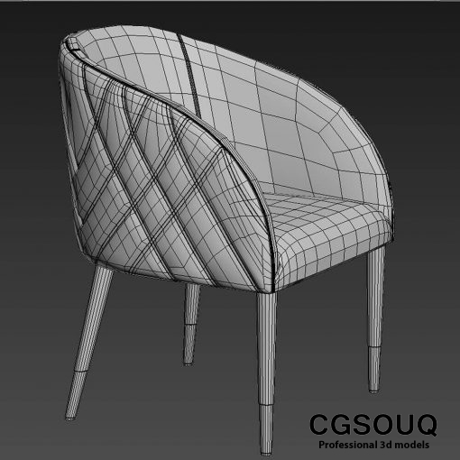 Smania Amal table and chair 3D model (3)