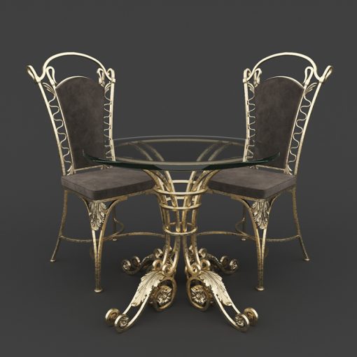 Table & Chair Set-24 3D Model