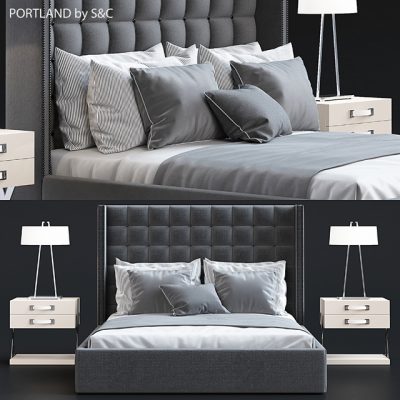 The Sofa And Chair Company Portland Bed 3D Model