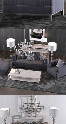 The Sofa & Chair Company Sofa Set-10 3D Model