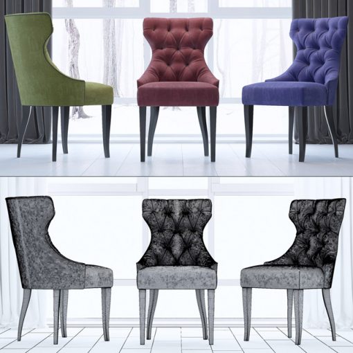 The Sofa & Chair Company Table & Chair Set-01 3D Model 3