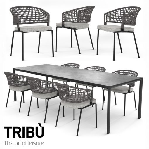 Tribu Contour Table & Chair 3D Model