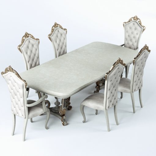 Turri Baroque Table & Chair Set 3D Model 2