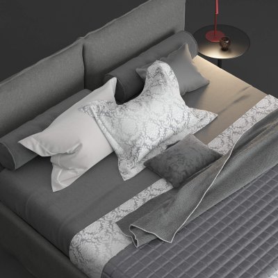 Twils Biancheria Bed 3D Model 3
