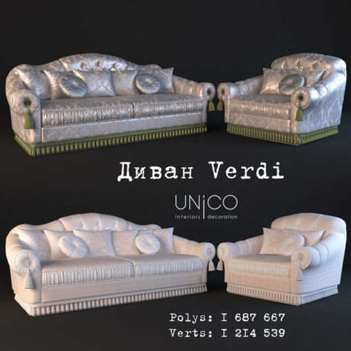 Unico Verdi Sofa 3D Model
