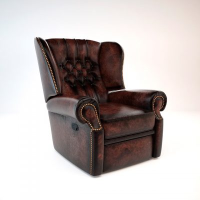 Upholstered Recliner Armchair 3D Model