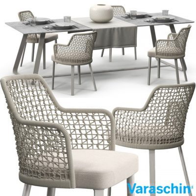 Varaschin Emma Table & Chair Set 3D Model
