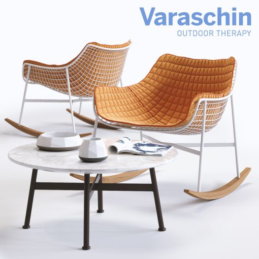 Varaschin Summerset Rocking Armchair 3D Model