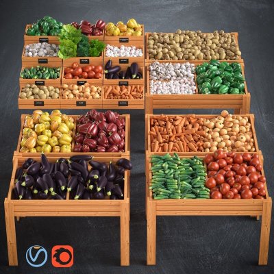 Vegetables Basket 3D model