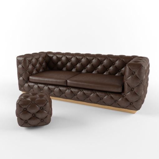 Victoria Couch 3D Model 2