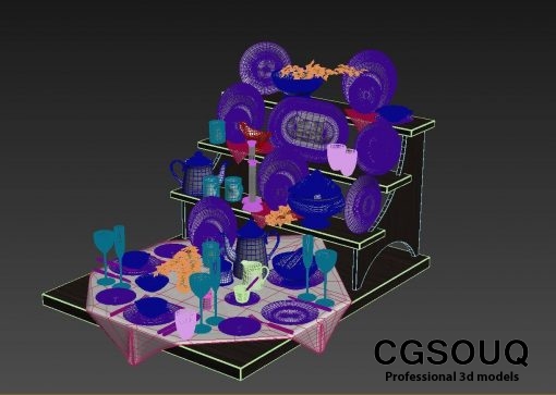 Villeroy & Boch Audun Classic Dinnerware Collection tableware 3D model 4