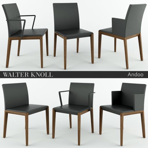 Walter Knoll Andoo Table & Chair 3D Model 2