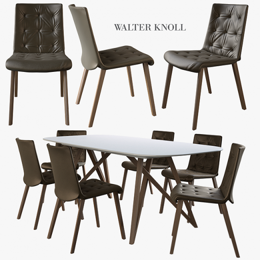Walter Knoll Liz Table & Chair 3D Model