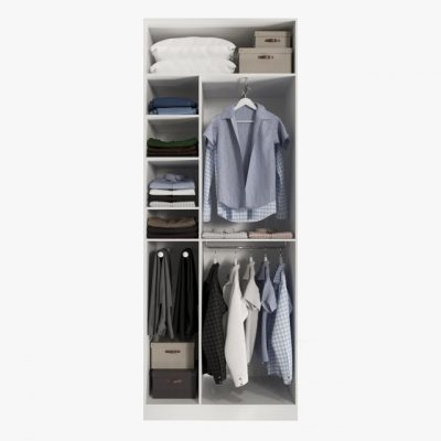Wardrobe with clothes 3D model