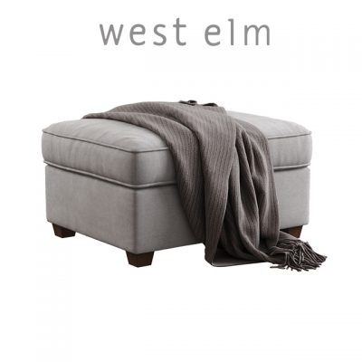 West Elm Henry Ottoman 3D Model