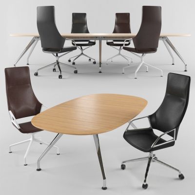 Wilkhahn Graph Conference Table & Chair 3D Model