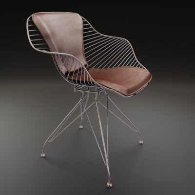 Wire Dining Chair 3D Model