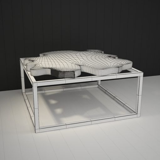 Wood Slice Coffee Table 3D Model 2