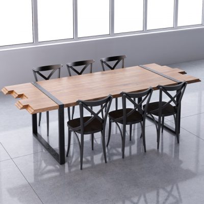 Zanotta Raw Table & Ton Nr150 Chair 3D Model