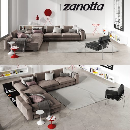 Zanotta Sofa Set 3D Model