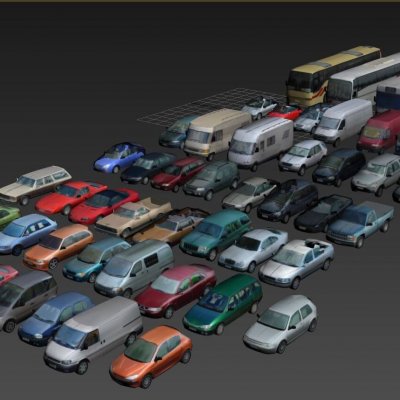 Low Poly Vehicles 3D model