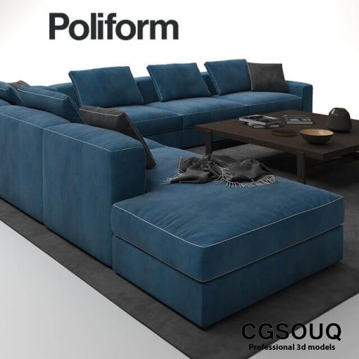 Poliform Dune Sofa 3D Model 1