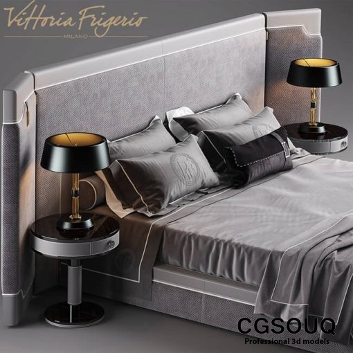 Vittoria frigerio luxyury bed 3D model 5